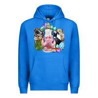 True Royal Happy Easter Cow with eggs Easter Day Premium Hoodie - HowdyJamesFarm