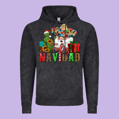 Feliz Navidad Spanish Christmas Vintage Hoodie Designed By Jasminsmagicworld
