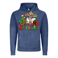 Vintage Denim feliz navidad Spanish Christmas Vintage Hoodie - Jasminsmagicworld