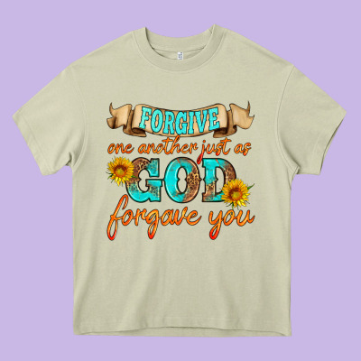 Forgive One Another Just As God Forgave You Heavy Core Tee Designed By Hra Design Shop