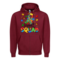 Burgundy support squad Zipper Hoodie - Artiststas