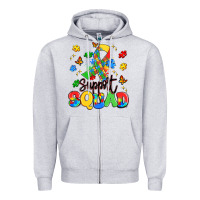 Heather Grey support squad Zipper Hoodie - Artiststas