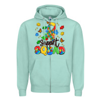 Seafoam support squad Zipper Hoodie - Artiststas