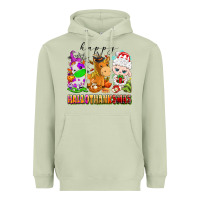 Matcha happy hallothanksmas farm animals Heavyweight Hoodie - texasbilliewilder