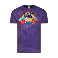 Cloud Purple back to school hello third grade 3200x2400 Vintage Tee - AdoDesignShop