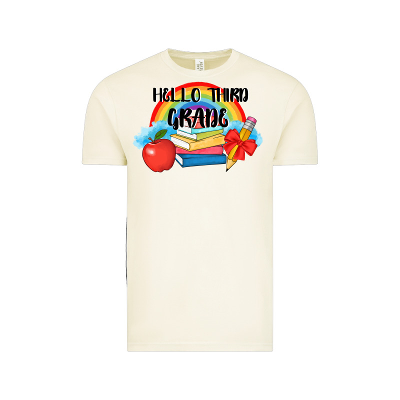 Back To School Hello Third Grade 3200x2400 Vintage Tee by AdoDesignShop | Teevron
