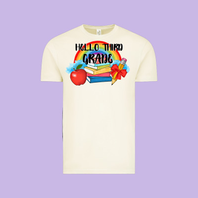 Back To School Hello Third Grade 3200x2400 Vintage Tee Designed By Adodesignshop