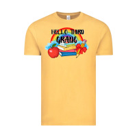 Vintage Mustard back to school hello third grade 3200x2400 Vintage Tee - AdoDesignShop