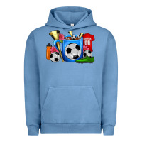 Pigment Pebble Blue Soccer Coffee Mug Urban Hoodie - FaDigitalArtStudio