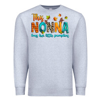 Heather Grey This nonna loves her little pumpkins Premium Sweatshirt - texasbilliewilder