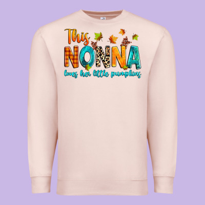 This Nonna Loves Her Little Pumpkins Premium Sweatshirt Designed By Texasbilliewilder