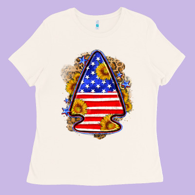 American Flag Arrowhead Ladies Tee Designed By Neo Western