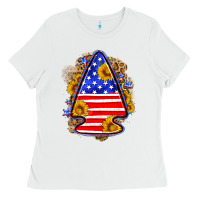 White American flag arrowhead Ladies Tee - Neo Western