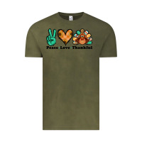 Vintage Olive peace love thankful turkey Vintage Tee - Jasminsmagicworld
