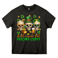 Asphalt Dead inside but feeling lucky st. patricks day Heavy Core Tee - Neo Western