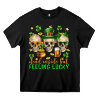 Black Dead inside but feeling lucky st. patricks day Heavy Core Tee - Neo Western