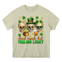Mossy Dead inside but feeling lucky st. patricks day Heavy Core Tee - Neo Western
