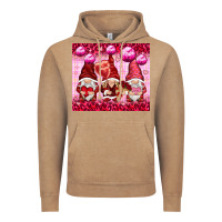 Vintage Coffee valentines gnomies with leopard Vintage Hoodie - NancyCooperArtShop