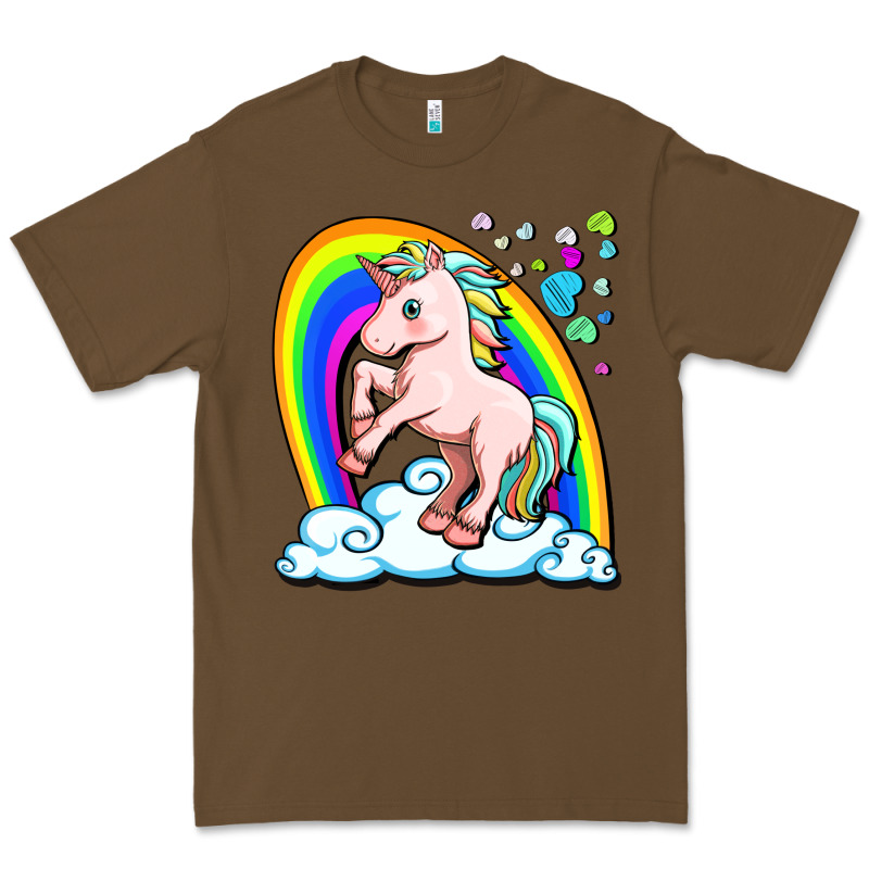Cute Unicorn With Rainbow Premium Tee by FaDigitalArtStudio | Teevron