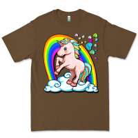 Cacao cute unicorn with rainbow Premium Tee - FaDigitalArtStudio