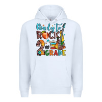 White ready to rock 2nd grade Premium Hoodie - JahusDesignShop