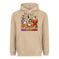 Happy Hallothanksmas Skeleton Coffee Cups Heavyweight Hoodie | Teevron