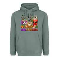Sage happy hallothanksmas skeleton coffee cups Heavyweight Hoodie - texasbilliewilder