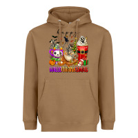 Toasted Coconut happy hallothanksmas skeleton coffee cups Heavyweight Hoodie - texasbilliewilder
