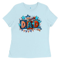 Baby Blue American Dad  4th of july Ladies Tee - CowGirlArtShop