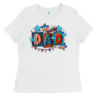 White American Dad  4th of july Ladies Tee - CowGirlArtShop