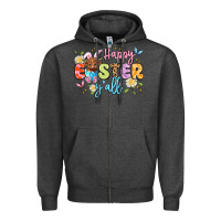 Charcoal Heather happy easter yall Zipper Hoodie - Artiststas