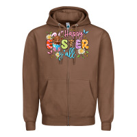Chestnut happy easter yall Zipper Hoodie - Artiststas