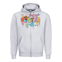 Heather Grey happy easter yall Zipper Hoodie - Artiststas