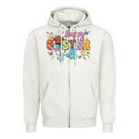 Oatmeal Heather happy easter yall Zipper Hoodie - Artiststas