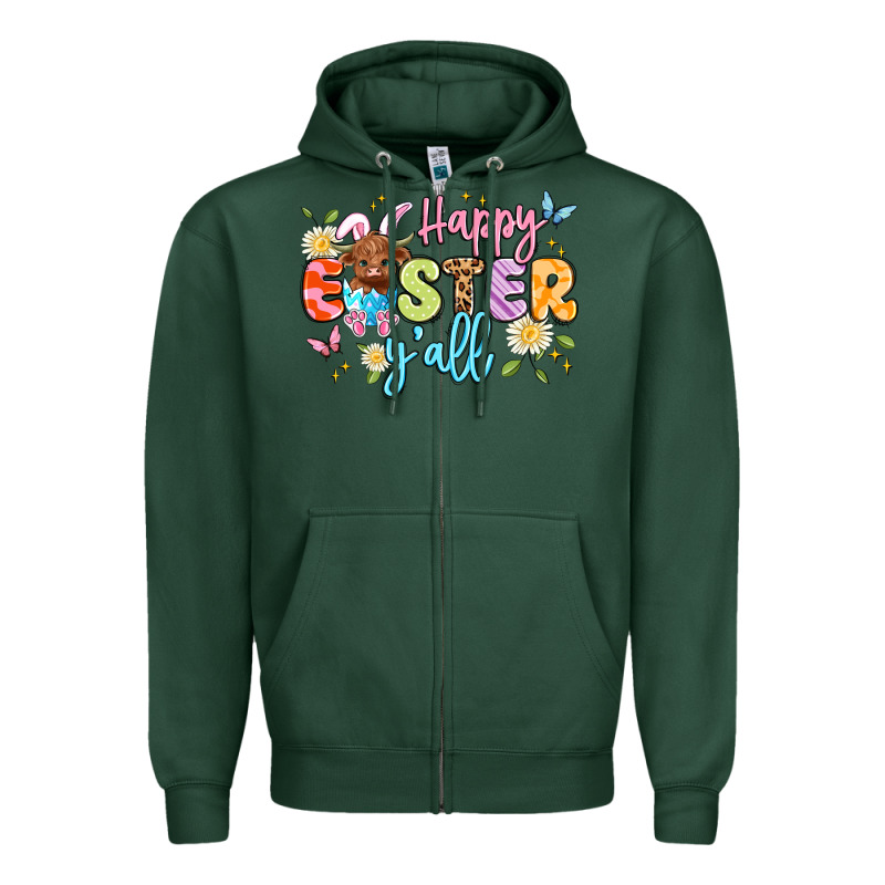 Happy Easter Yall Zipper Hoodie by Artiststas | Teevron