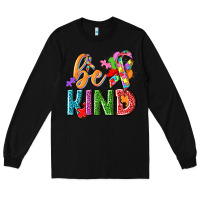 Black autism be kind Long Sleeve Tee - NancyCooperArtShop