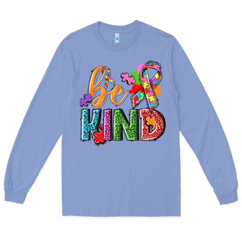 Autism Be Kind Long Sleeve Tee by NancyCooperArtShop | Teevron