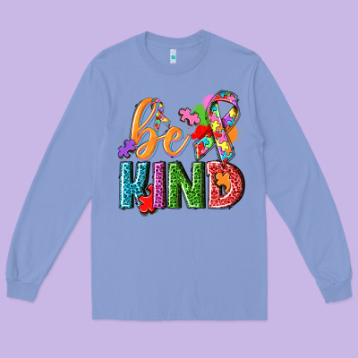 Autism Be Kind Long Sleeve Tee Designed By Nancycooperartshop