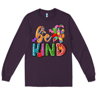 Plum autism be kind Long Sleeve Tee - NancyCooperArtShop