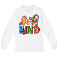 White autism be kind Long Sleeve Tee - NancyCooperArtShop