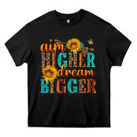 Black aim higher dream bigger Heavy Core Tee - HRA Design Shop