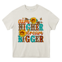 Cream aim higher dream bigger Heavy Core Tee - HRA Design Shop