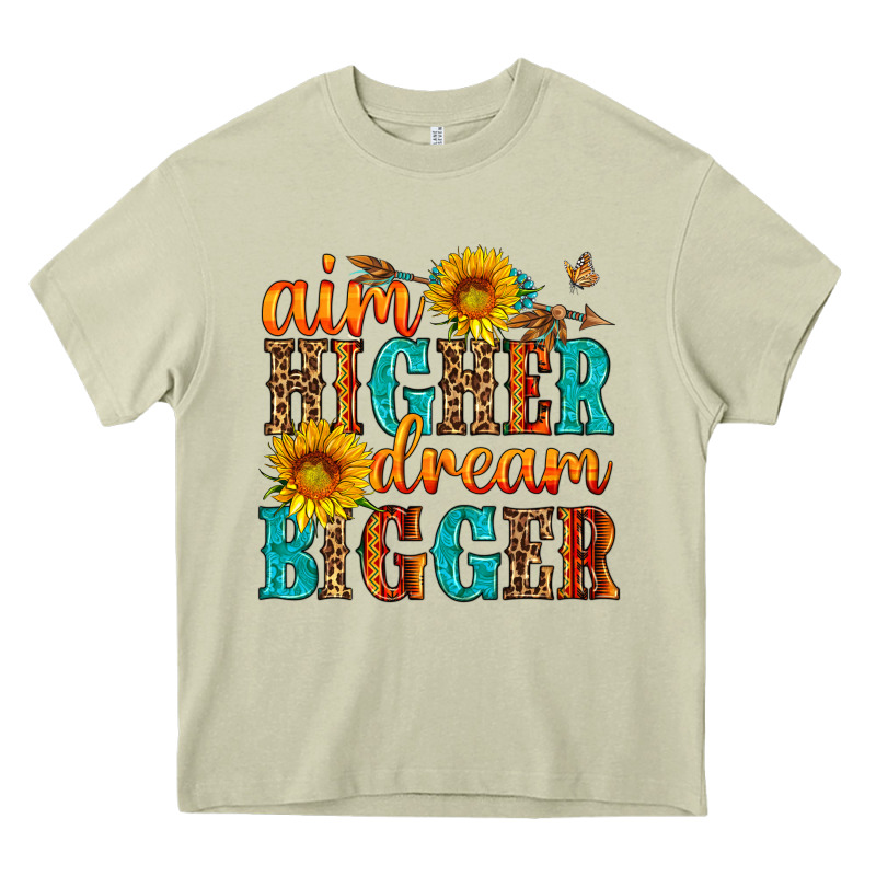 Aim Higher Dream Bigger Heavy Core Tee by HRA Design Shop | Teevron