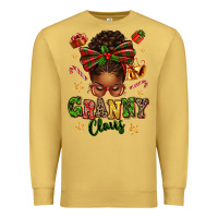 Antique Gold granny claus afro messy bun Premium Sweatshirt - texasbilliewilder
