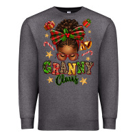 Charcoal Heather granny claus afro messy bun Premium Sweatshirt - texasbilliewilder