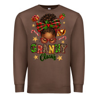 Chestnut granny claus afro messy bun Premium Sweatshirt - texasbilliewilder