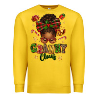 Lemon granny claus afro messy bun Premium Sweatshirt - texasbilliewilder