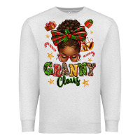 Oatmeal Heather granny claus afro messy bun Premium Sweatshirt - texasbilliewilder