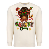 Sandshell granny claus afro messy bun Premium Sweatshirt - texasbilliewilder