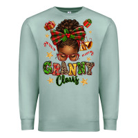 Seafoam granny claus afro messy bun Premium Sweatshirt - texasbilliewilder